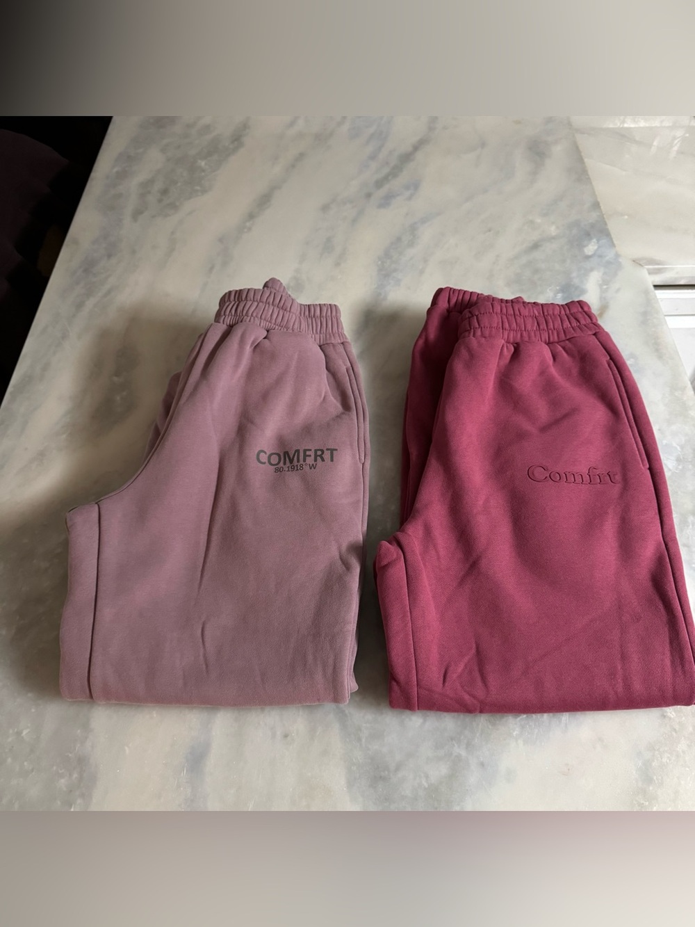 COMFRT Minimalist Sweatpants in Berry & Pink Bundle of 2  Size Medium